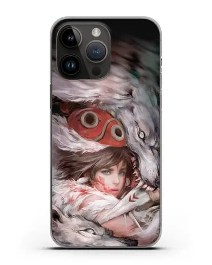 Чехол аниме Принцесса Мононоке - Защитница леса Мононоке силиконовый для iPhone 14 Pro Max