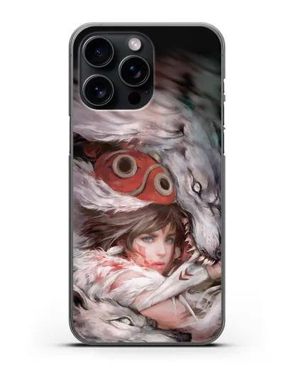 Чехол аниме Принцесса Мононоке - Защитница леса Мононоке силиконовый для iPhone 15 Pro Max