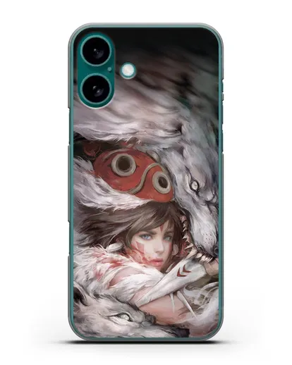 Чехол аниме Принцесса Мононоке - Защитница леса Мононоке силиконовый для iPhone 16 Plus