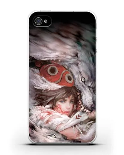 Чехол аниме Принцесса Мононоке - Защитница леса Мононоке силиконовый для iPhone 4/4s