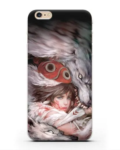 Чехол аниме Принцесса Мононоке - Защитница леса Мононоке силиконовый для iPhone 6s Plus