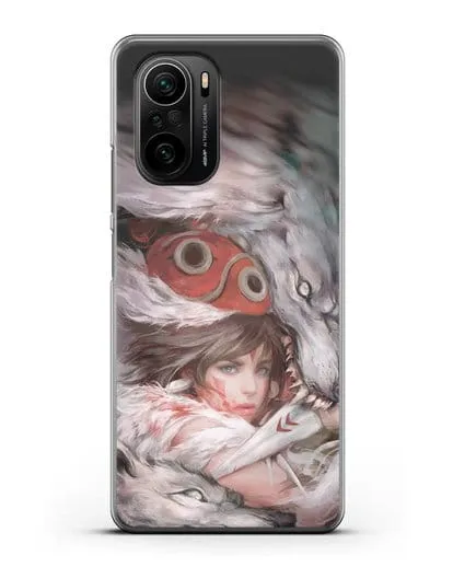 Чехол аниме Принцесса Мононоке - Защитница леса Мононоке силиконовый для Xiaomi Poco F3 Pro