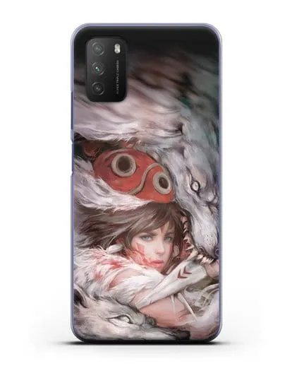 Чехол аниме Принцесса Мононоке - Защитница леса Мононоке силиконовый для Xiaomi Poco M3