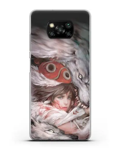 Чехол аниме Принцесса Мононоке - Защитница леса Мононоке силиконовый для Xiaomi Poco X3 Pro