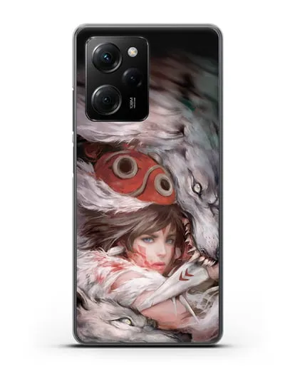 Чехол аниме Принцесса Мононоке - Защитница леса Мононоке силиконовый для Xiaomi Poco X5 Pro
