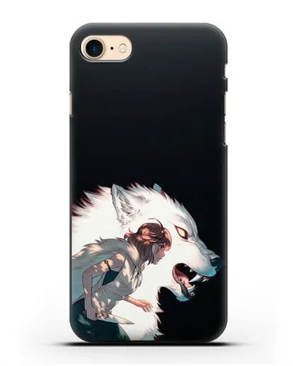 Чехол аниме Принцесса Мононоке - Мононоке и Моро силиконовый для iPhone 8