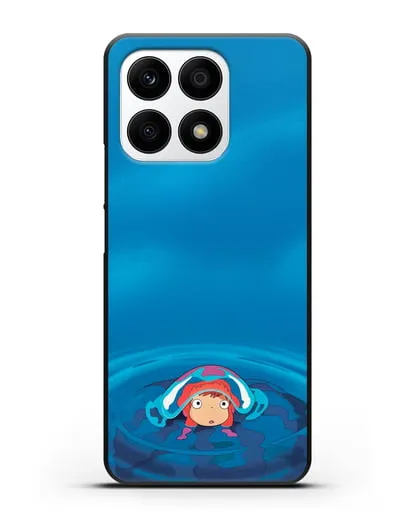 Чехол аниме Рыбка Поньо на утёсе - Осторожная Поньо силиконовый для Honor X8a