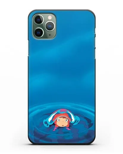 Чехол аниме Рыбка Поньо на утёсе - Осторожная Поньо силиконовый для iPhone 11 Pro Max