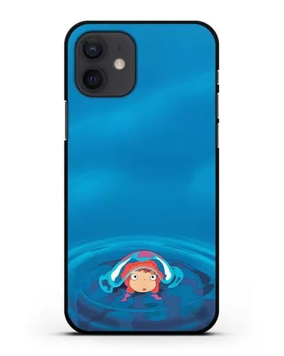 Чехол аниме Рыбка Поньо на утёсе - Осторожная Поньо силиконовый для iPhone 12