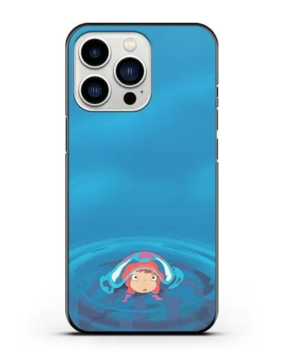 Чехол аниме Рыбка Поньо на утёсе - Осторожная Поньо силиконовый для iPhone 13 Pro