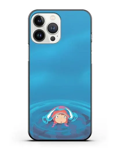 Чехол аниме Рыбка Поньо на утёсе - Осторожная Поньо силиконовый для iPhone 13 Pro Max