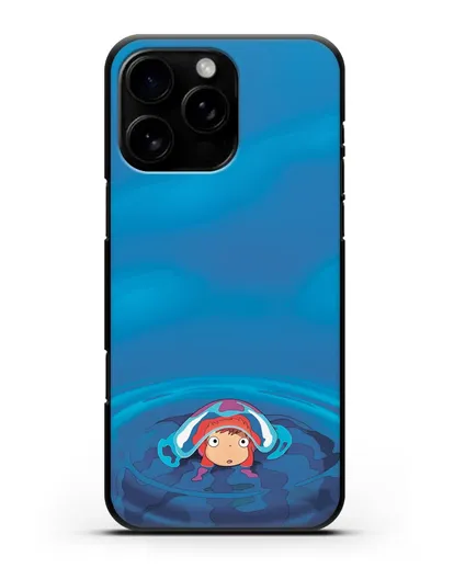 Чехол аниме Рыбка Поньо на утёсе - Осторожная Поньо силиконовый для iPhone 16 Pro Max