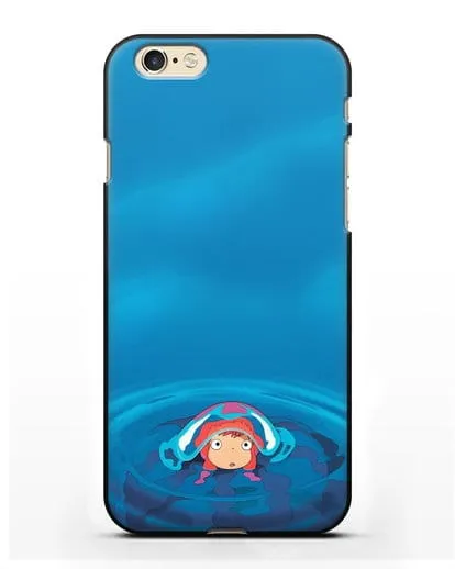 Чехол аниме Рыбка Поньо на утёсе - Осторожная Поньо силиконовый для iPhone 6