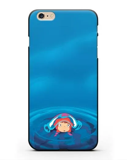 Чехол аниме Рыбка Поньо на утёсе - Осторожная Поньо силиконовый для iPhone 6 Plus