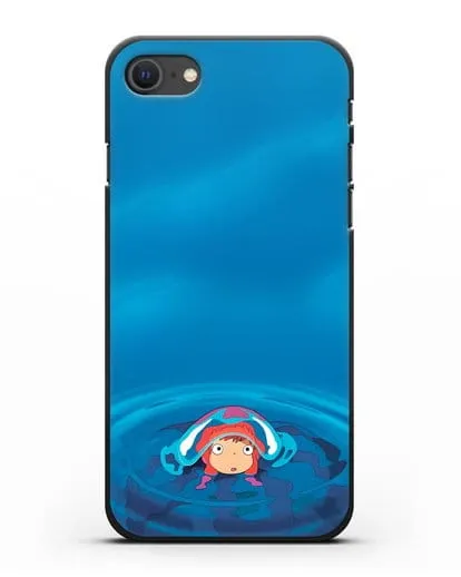 Чехол аниме Рыбка Поньо на утёсе - Осторожная Поньо силиконовый для iPhone SE 2020