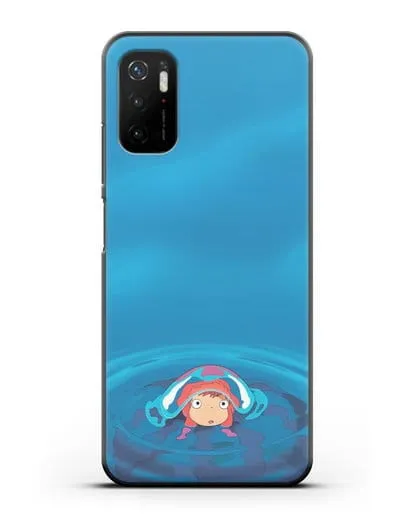 Чехол аниме Рыбка Поньо на утёсе - Осторожная Поньо силиконовый для Xiaomi Poco M3 Pro