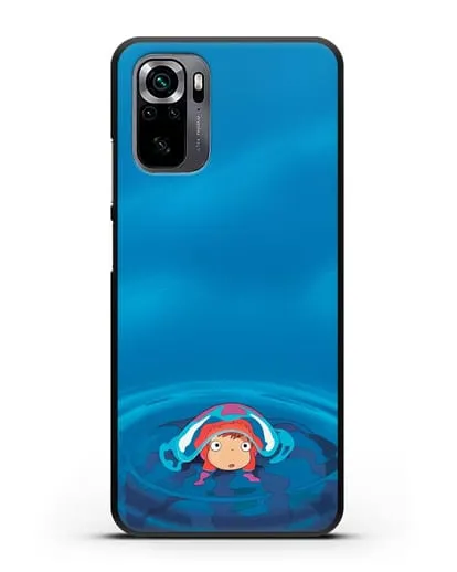 Чехол аниме Рыбка Поньо на утёсе - Осторожная Поньо силиконовый для Xiaomi Poco M5s