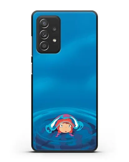 Чехол аниме Рыбка Поньо на утёсе - Осторожная Поньо силиконовый для Samsung Galaxy A53