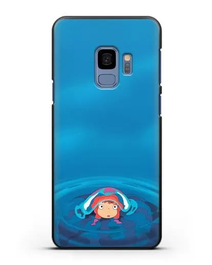 Чехол аниме Рыбка Поньо на утёсе - Осторожная Поньо силиконовый для Samsung Galaxy S9 [SM-G960F]