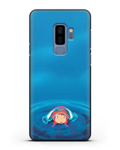 Чехол аниме Рыбка Поньо на утёсе - Осторожная Поньо силиконовый для Samsung Galaxy S9 Plus [SM-G965F]
