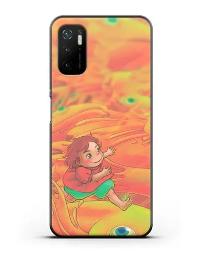 Чехол аниме Рыбка Поньо на утёсе - Поньо и золотые рыбки силиконовый для Xiaomi Poco M3 Pro