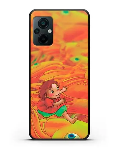 Чехол аниме Рыбка Поньо на утёсе - Поньо и золотые рыбки силиконовый для Xiaomi Poco M5