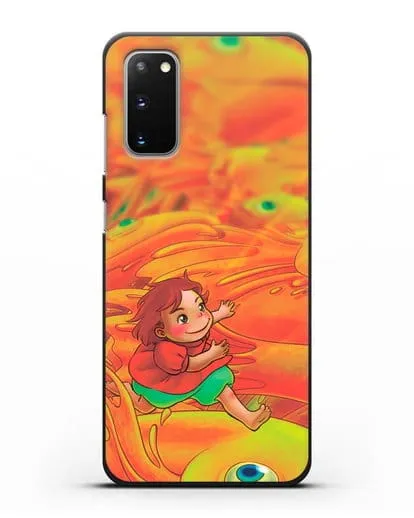 Чехол аниме Рыбка Поньо на утёсе - Поньо и золотые рыбки силиконовый для Samsung Galaxy S20 [SM-G980F]