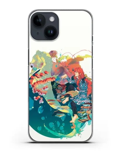 Чехол аниме Рыбка Поньо на утёсе - Колдун Фудзимото силиконовый для iPhone 14