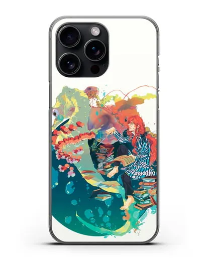 Чехол аниме Рыбка Поньо на утёсе - Колдун Фудзимото силиконовый для iPhone 15 Pro Max