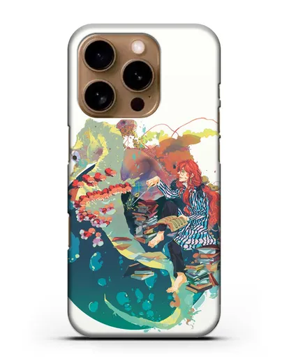 Чехол аниме Рыбка Поньо на утёсе - Колдун Фудзимото силиконовый для iPhone 16 Pro