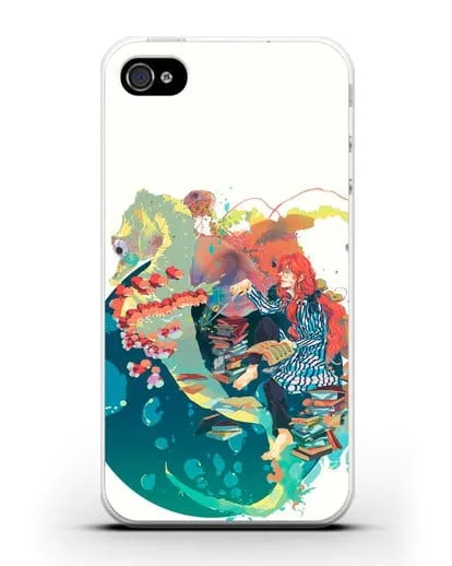 Чехол аниме Рыбка Поньо на утёсе - Колдун Фудзимото силиконовый для iPhone 4/4s