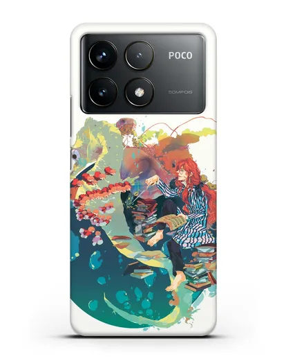 Чехол аниме Рыбка Поньо на утёсе - Колдун Фудзимото силиконовый для Xiaomi Poco F6 Pro