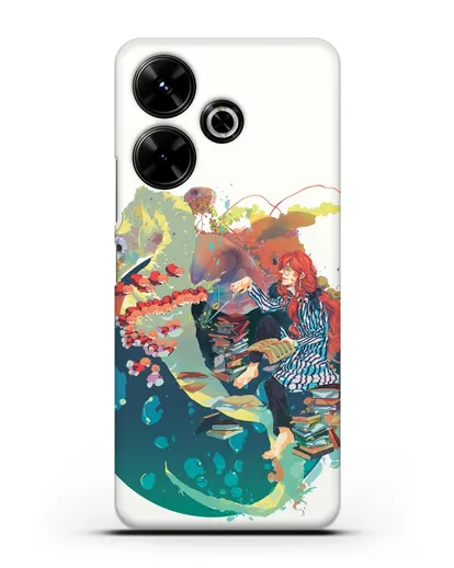 Чехол аниме Рыбка Поньо на утёсе - Колдун Фудзимото силиконовый для Xiaomi Poco M6