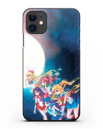 Чехол аниме Сейлор Мун - Команда Сейлор Мун силиконовый для iPhone 11