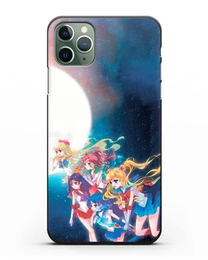 Чехол аниме Сейлор Мун - Команда Сейлор Мун силиконовый для iPhone 11 Pro