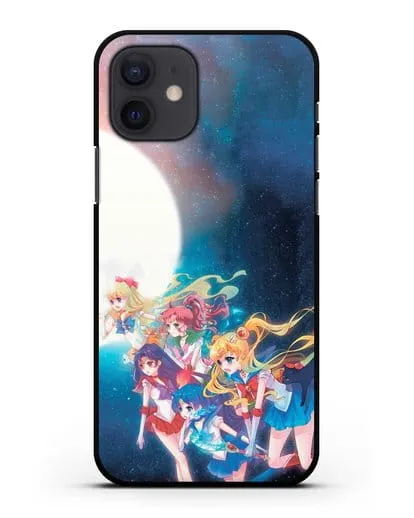 Чехол аниме Сейлор Мун - Команда Сейлор Мун силиконовый для iPhone 12