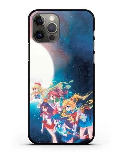 Чехол аниме Сейлор Мун - Команда Сейлор Мун силиконовый для iPhone 12 Pro