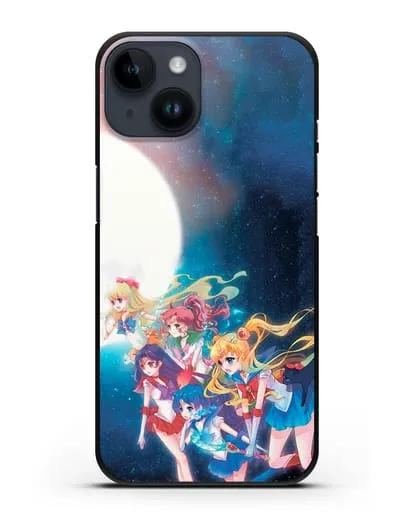 Чехол аниме Сейлор Мун - Команда Сейлор Мун силиконовый для iPhone 14