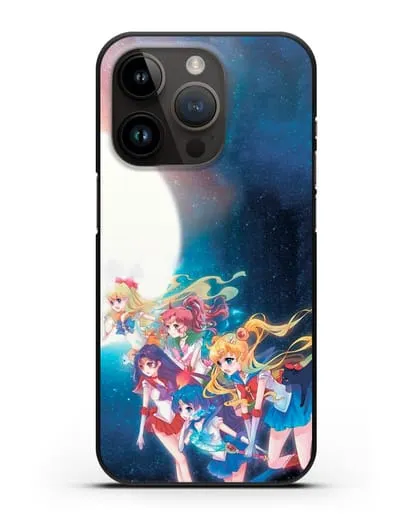 Чехол аниме Сейлор Мун - Команда Сейлор Мун силиконовый для iPhone 14 Pro