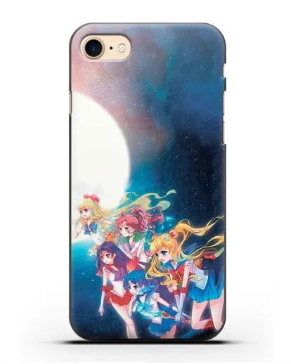 Чехол аниме Сейлор Мун - Команда Сейлор Мун силиконовый для iPhone 7