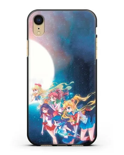 Чехол аниме Сейлор Мун - Команда Сейлор Мун силиконовый для iPhone XR