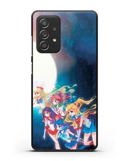 Чехол аниме Сейлор Мун - Команда Сейлор Мун силиконовый для Samsung Galaxy A53