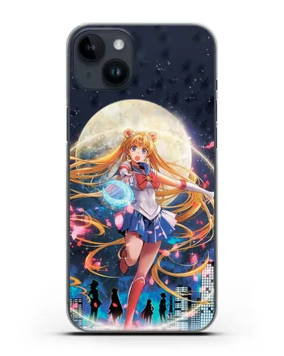 Чехол аниме Сейлор Мун - Сейлор Мун силиконовый для iPhone 14 Plus
