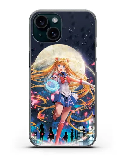 Чехол аниме Сейлор Мун - Сейлор Мун силиконовый для iPhone 15