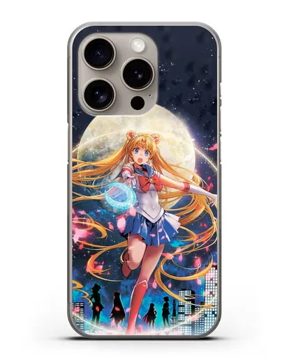 Чехол аниме Сейлор Мун - Сейлор Мун силиконовый для iPhone 15 Pro