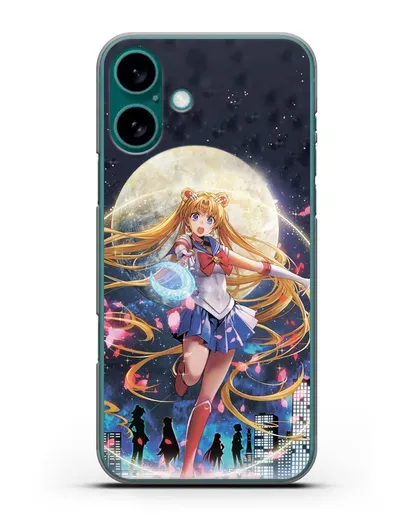 Чехол аниме Сейлор Мун - Сейлор Мун силиконовый для iPhone 16 Plus