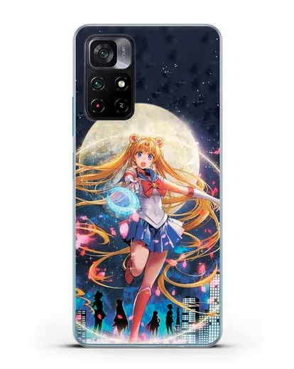 Чехол аниме Сейлор Мун - Сейлор Мун силиконовый для Xiaomi Poco M4 Pro 5G