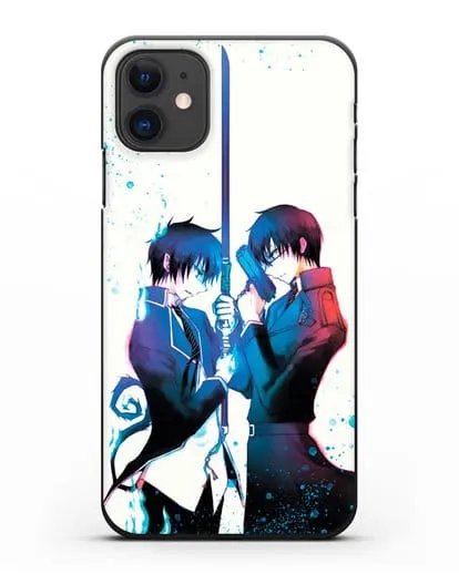 Чехол аниме Синий экзорцист - Братья-экзорцисты силиконовый для iPhone 11