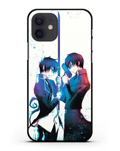 Чехол аниме Синий экзорцист - Братья-экзорцисты силиконовый для iPhone 12