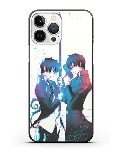 Чехол аниме Синий экзорцист - Братья-экзорцисты силиконовый для iPhone 13 Pro Max